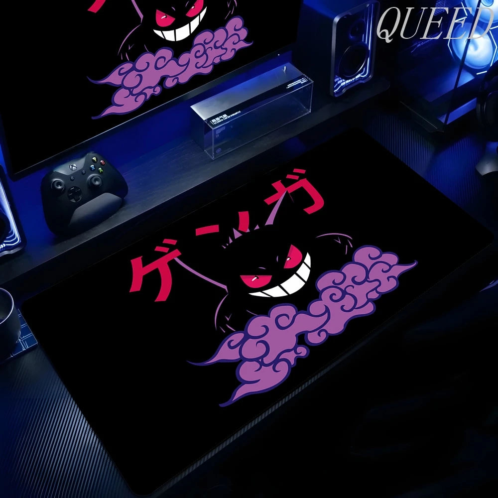 Laptop Black Gaming Accessories Mouse Pad Keyboard Non-slip Rug PC Japan Anime P-pokemon Gengar Mousepad Gamer Keyboard Carpet