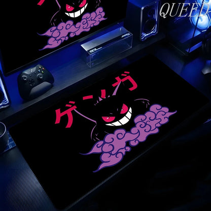 Laptop Black Gaming Accessories Mouse Pad Keyboard Non-slip Rug PC Japan Anime P-pokemon Gengar Mousepad Gamer Keyboard Carpet