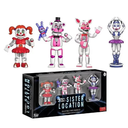 Funko FNAF 4pcs/set Freddy Bonnie Chica Foxy Nightmare Balloon Boy Action Figure Collection Model Vinyl Figurine Doll Toys