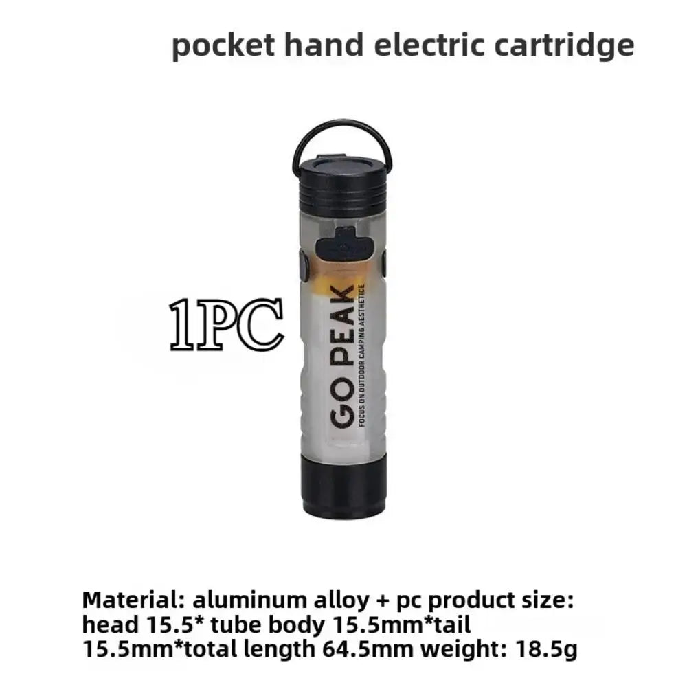Strong Light Pocket Mini Flashlight Magnetic Hook Long Endurance Key Clip Light Rechargeable Cap Clip LED Flashlight Night
