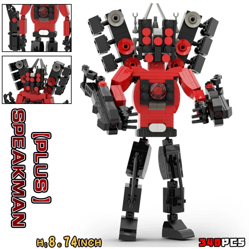 Moc Skibidi Toilet Figures Model Blocks Titan Cameraman Speakerman Construction Toys Party Halloween Decoration Boys Gifts