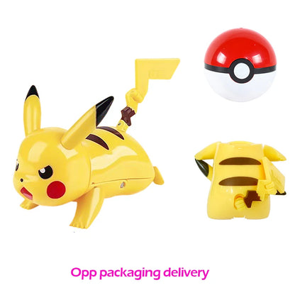 Pokemon ball deform Figure Pikachu Charizard Venusaur Blastoise Gyarados Solgaleo Lunala Action Figurine pokeball poke child Toy