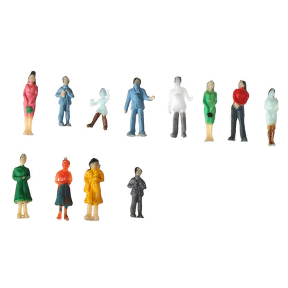 100Pcs/Bag 1:100/1:150/1:75/1:50 Scale Plastic People Figures Model Building Passengers DIY Character Mixed Color Pose Kids Toys