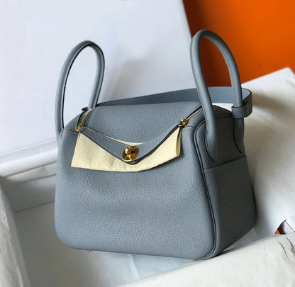 Women's Handbag 2025 New Style Top Layer Cowhide Leather Lundy Mini Doctor Bag Genuine Leather Handbag Single Shoulder Crossb...