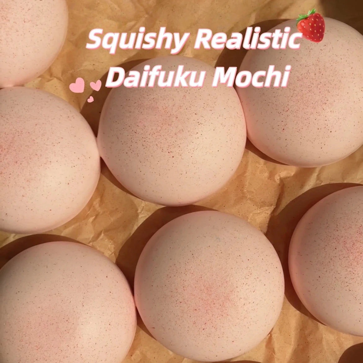 Daifuku Mochi Squishy Stress Toy, Slow Rising Squeeze Toy, Sensory Decompression Fidget Toy for Kids & Adults
