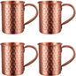 100% Copper Moscow Mule Mug 1/2/3/4PCS Durable Coppery Beer Mugs Coffee Mug Milk Cup Pure Copper Bar Cup Drinkware