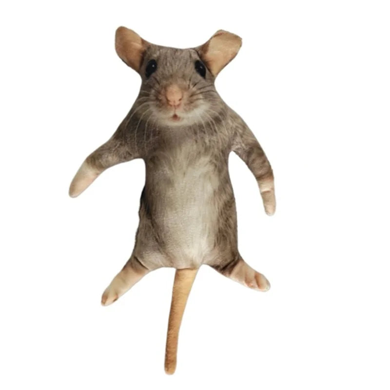 Creative 10/24cm Simulated Mouse Doll Plush Cartoon Doll Soft Kawaii Nimi Animal Figure Stem Built in Skeleton Kid Gift Birthday