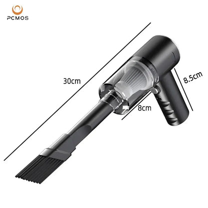 PCMOS 1PC Wireless Vacuum Cleaner Dual Use for Home and Car High Power Powerful Vacuum Cleaner Black
