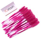 50 Pcs Shiny Crystal Eyelash Applicator Disposable Diamond Handle Nylon Two Colors Mascara Wands Spoolies Pink Brushes