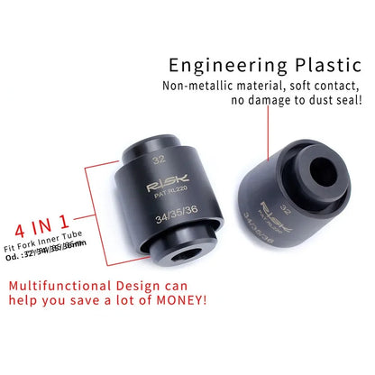 RISK Mountain Bike Suspension Front Fork Dust Seal Oil Sponge Ring 32 34 mm 35mm 36mm MTB Bicycle Fork Inner Tube Dust Seal Tool