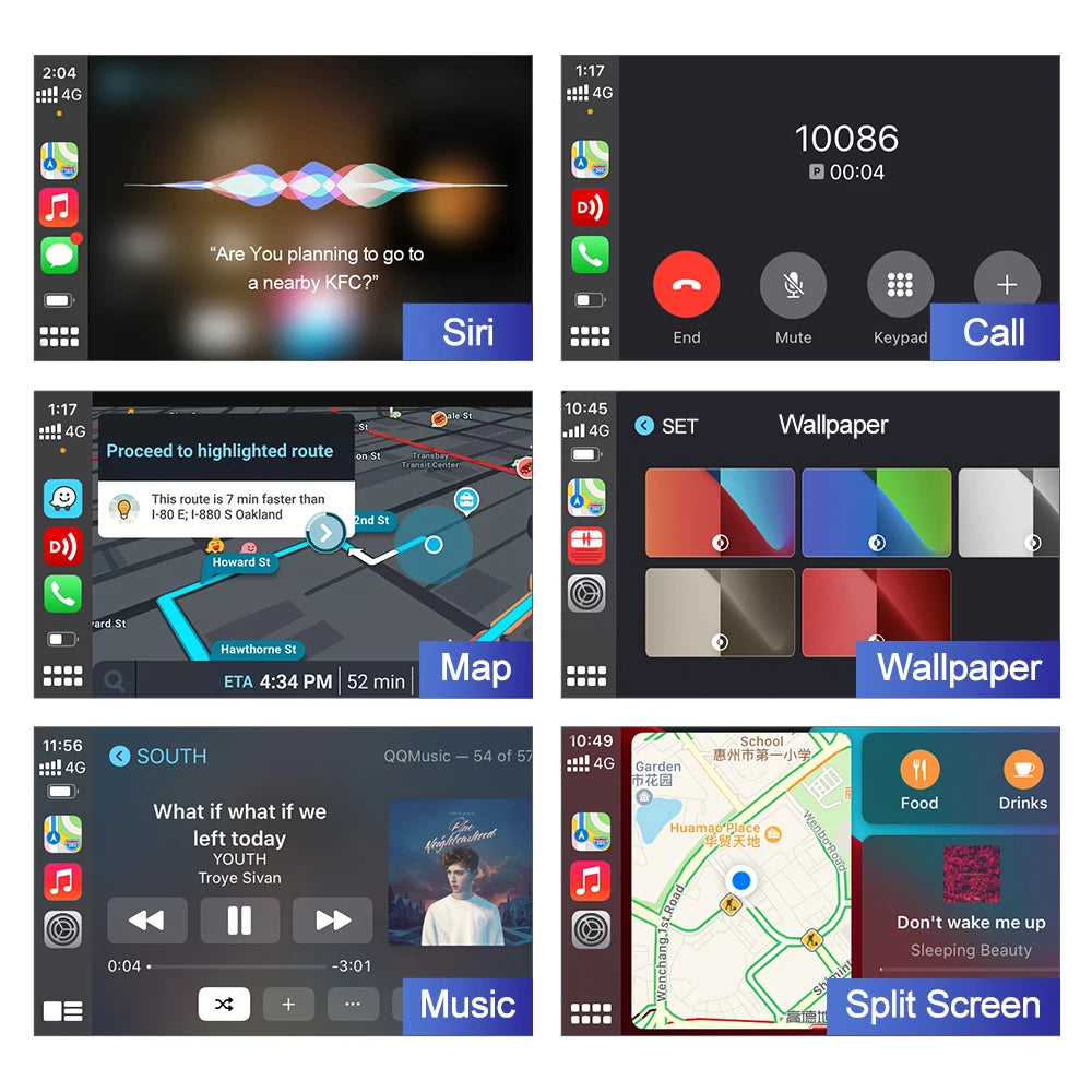 CarlinKit USB Wired/Wireless CarPlay Adapter Wireless Android Auto AI Box Mirrorlink Bluetooth Auto Connect For Android Car Radio For Youtube Netflix Google Map Android Aftermarket Car Screen