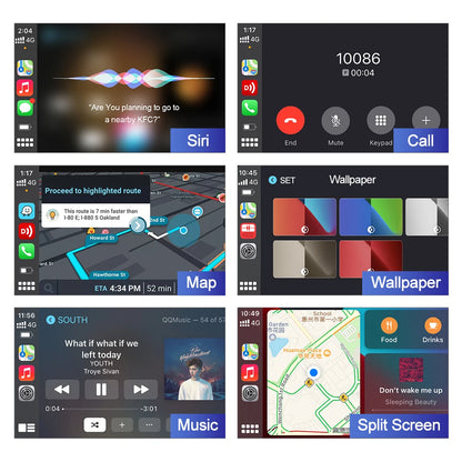 CarlinKit USB Wired/Wireless CarPlay Adapter Wireless Android Auto AI Box Mirrorlink Bluetooth Auto Connect For Android Car Radio For Youtube Netflix Google Map Android Aftermarket Car Screen