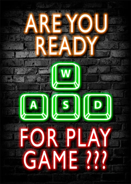 Gaming Neon Eat Sleep Game Repeat  Canvas Posters Gamer Room Decor Canvas Print Art for Home Esports Bedroom Decor Gift Painting