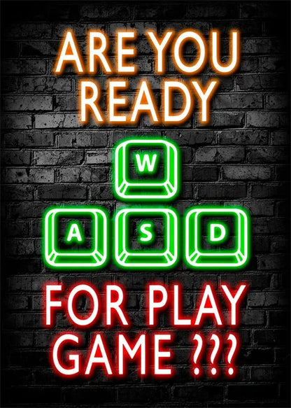 Gaming Neon Eat Sleep Game Repeat  Canvas Posters Gamer Room Decor Canvas Print Art for Home Esports Bedroom Decor Gift Painting