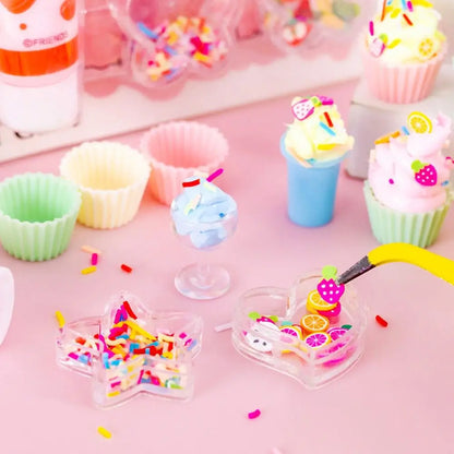 10pcs/Set Simulation Cream Children Ice Cream Dessert Making Cake Model Handmade DIY Set Leisure Entertainment Small Toys
