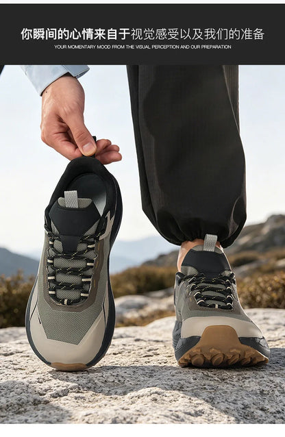 Men's Summer Breathable Non-slip Athletic Shoes, Cushioning Casual Footwear for Running, Travel, Outdoor Hiking and Mountaineeri