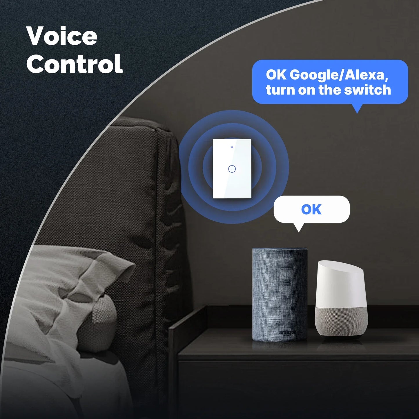 MOES Tuya ZigBee Light Switch Touch Glass Panel Fireproof Neutral Wire Required Remote Control Work With Alexa Google Home