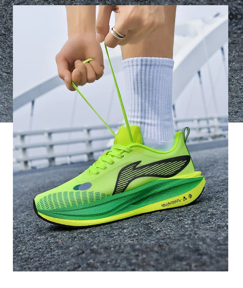 2026 New Men/women Carbon Plate Mesh Casual Sports Shoes, Breathable, Lightweight, Shock-Absorbing Running Sneakers