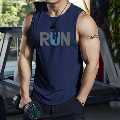 2026 Summer New Fashionable Printed Sleeveless T-shirt for Men's Sports Training Basketball Tank Top Loose Quick Drying