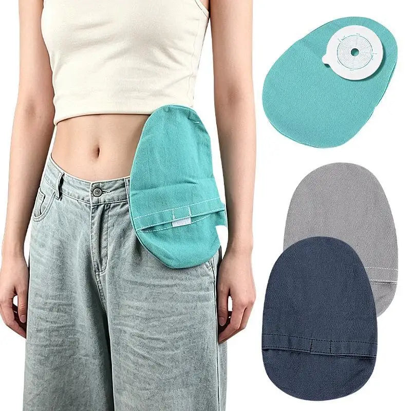 Hoyytu 1Pcs Washable Ostomy Bag Protector Adjustable Soft Breathable Colostomy Pouch Cover for Daily Wear