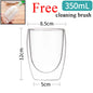 80ML Double Wall Glass Cup 1/12PCS Transparent Handmade Heat Resistant Tea Drink Whisky Wine Set Espresso Coffee Milk Mugs Gift