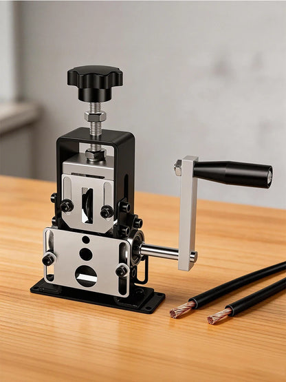 1-70mm² Wire Stripper Manual Wire Stripping Tool Cable Stripper Peeling Machine Compatible with Hand Crank Electric Drill Peeler