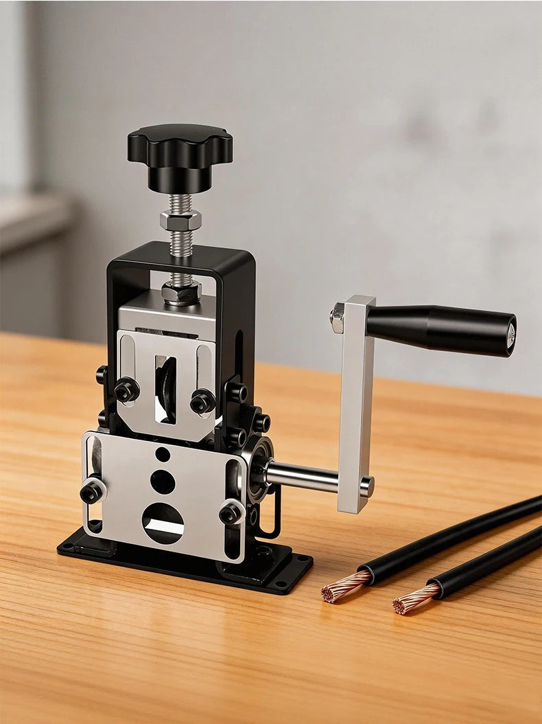 1-70mm² Wire Stripper Manual Wire Stripping Tool Cable Stripper Peeling Machine Compatible with Hand Crank Electric Drill Peeler