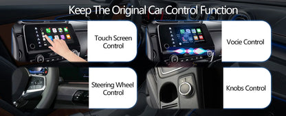 Mini Wireless Carplay Adapter Android Auto AI Smart USB Dongle 2 in 1  WiFi Fast Connect for Benz Chevrolet Ford Honda Toyota