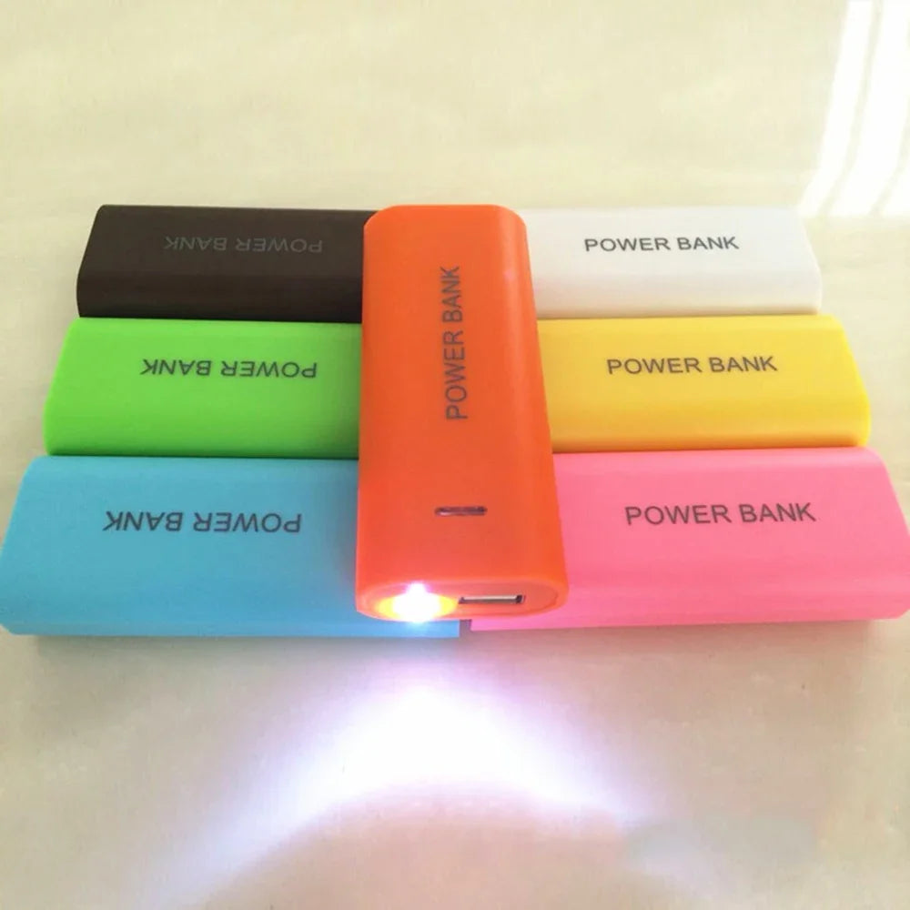 1/2pcs Power Bank Case 1-Cell 18650 Battery Box for Smart Phone Charge 5V 1A for 18650 Battery with Indicator Light