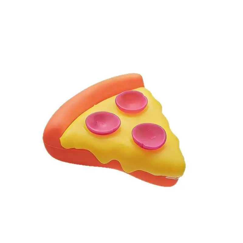 Pizza Shaped Soft Squishy Fidget Cube Velvet Squeeze Toy Sensory Stress Relief Anti-Anxiety Desktop Gadget for Relax Gift