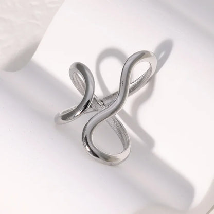 Stainless Steel Gold Color Rings for Women Men 2024 Colorfast Popular Party Personalized Exaggerated Charms Jewelry Gifts