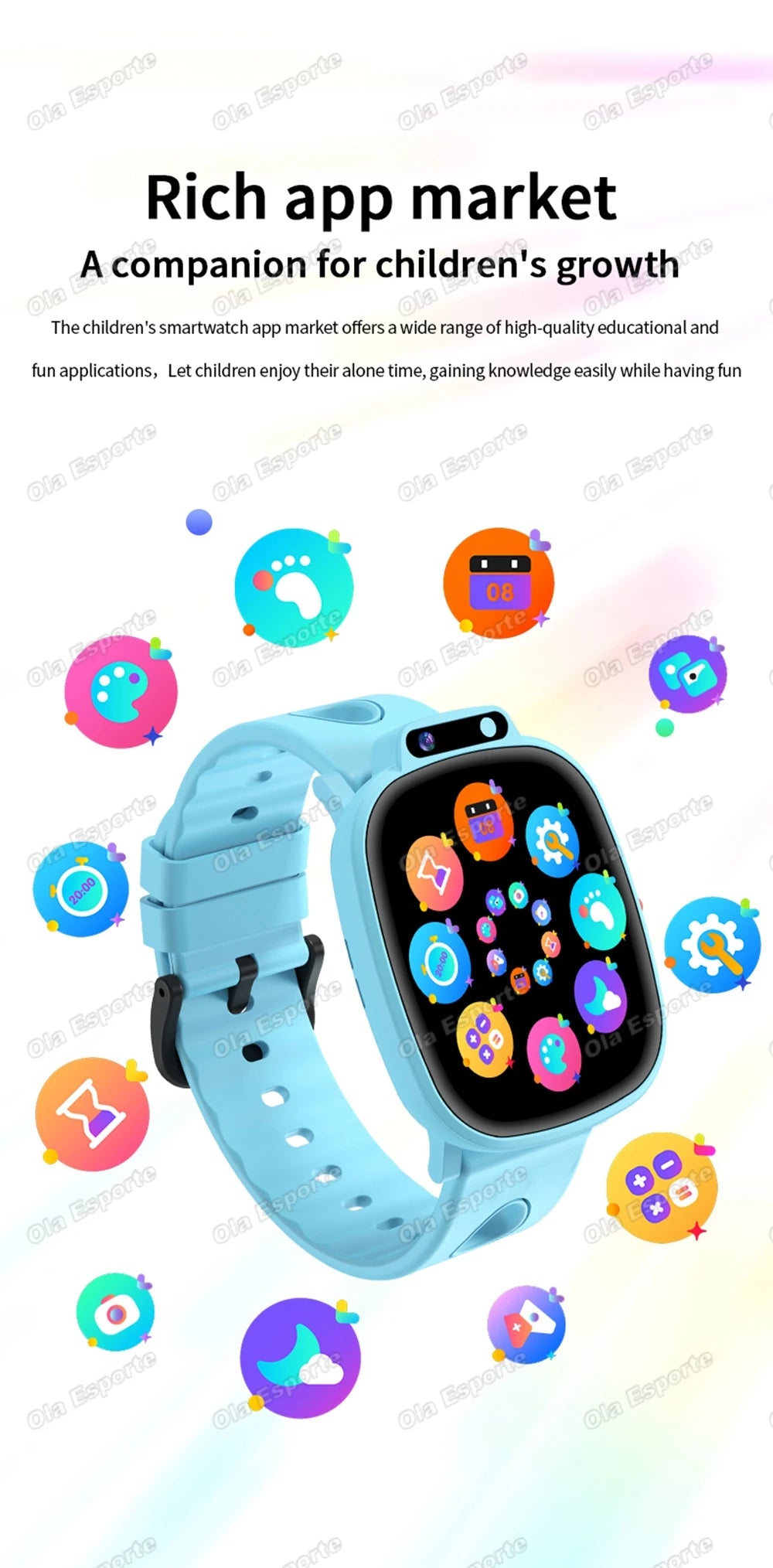 Children's Smart Watch 2026 Camera LED Flashlight Fun Games Stopwatch Calculator Alarm Reminders Boys and Girls Smartwatch HW12