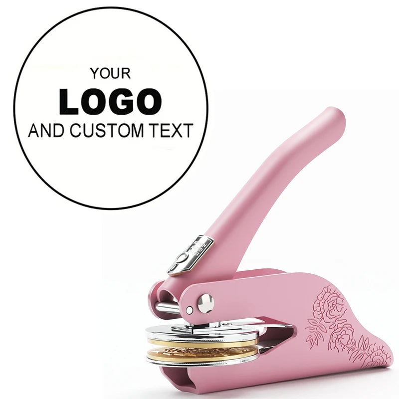 Customized Book Embossed Stamp Personalized Custom LOGO Embosser Seal Wedding Invitation Library Customize Embossing Paper Stamp