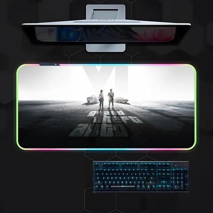 Game G-gta 6 Mouse Pad Gamer Luminescence Led Mouse Pad Gaming Table Rgb Deskmat Keyboard Pc Mousepad