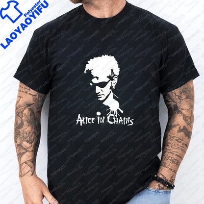 Men's T-shirts and Tank Tops. Comfortable Short-sleeved Shirts for Both Men and Women By Alice in Chains, Suitable for Summer.