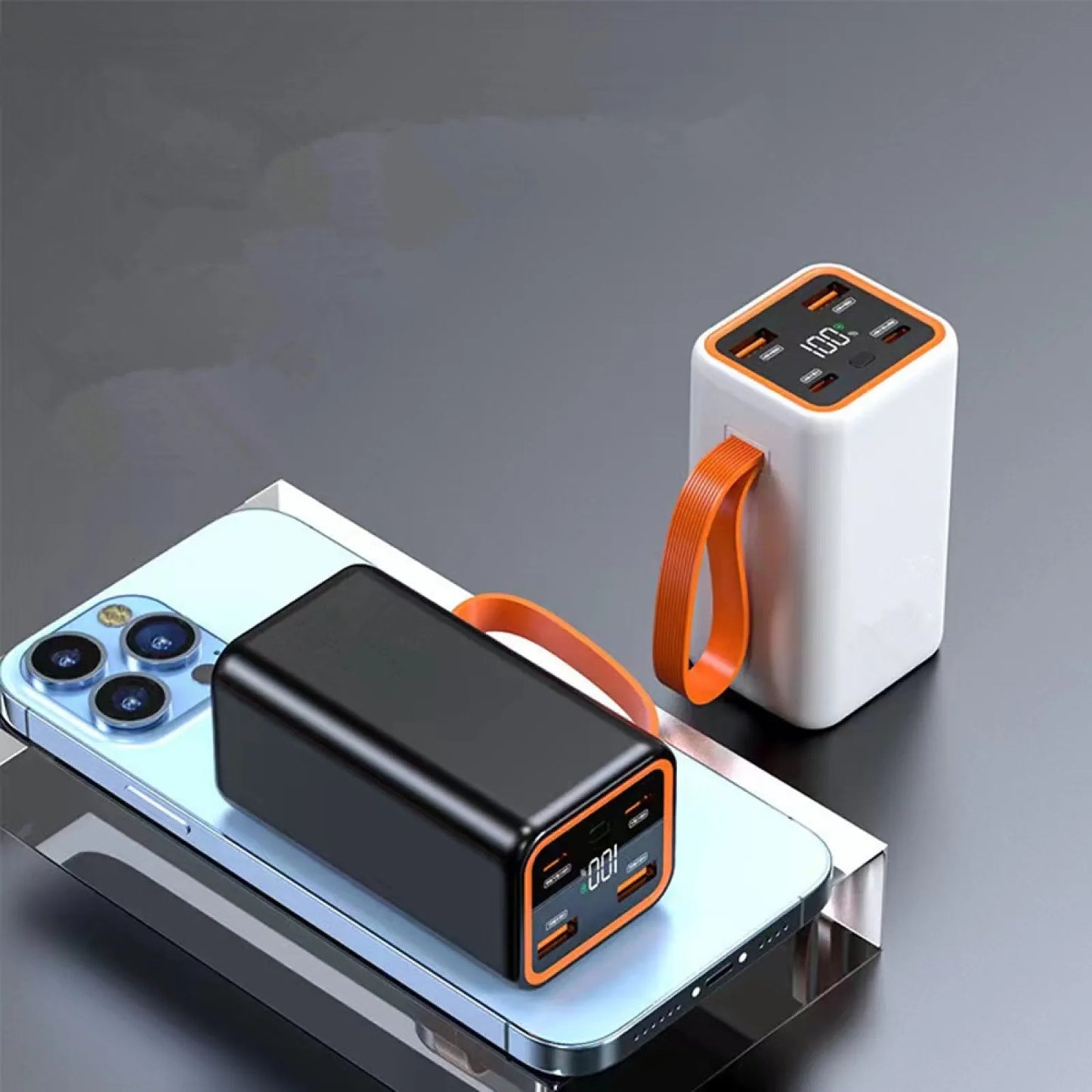 Detachable DIY Power Bank Case 4*21700 Battery PD 22.5W Fast Charging Shell LCD Digital Display Power Bank DIY Battery Case Box