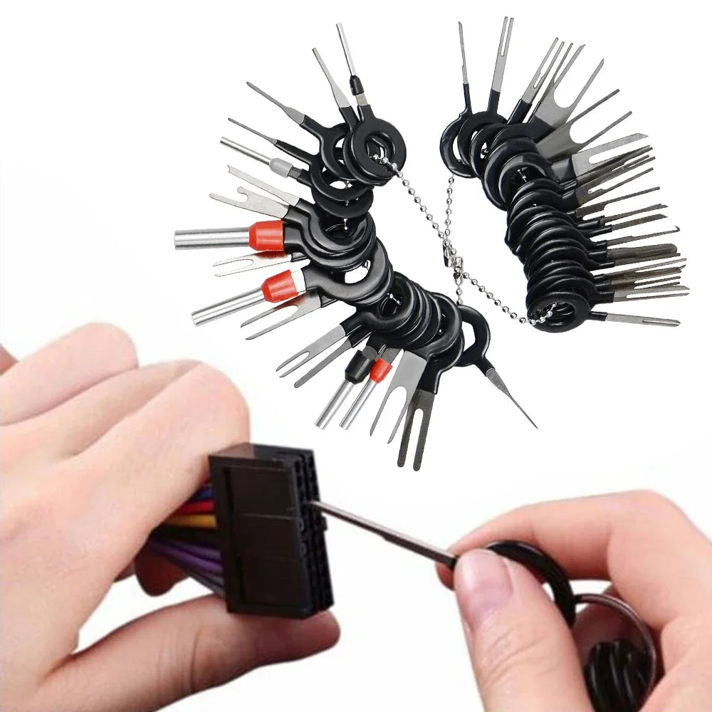 Automotive Terminal Removal Tool Electrical Wiring Crimp Connector Puller Release Pin Extractor Kit for Car Plug Repair Tools
