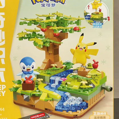 Pokemon Cartoon Pikachu Building Blocks Bulbasaur Toy Children's Assembled Model Pet Elf Kid Children Gift Compatible With Lego