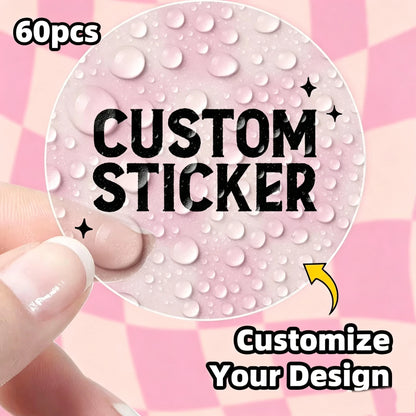 1-120Pcs Round Custom Stickers, Personalized Text Image Labels for Favor Pouches, Cookie Packaging & Party Invite Seals