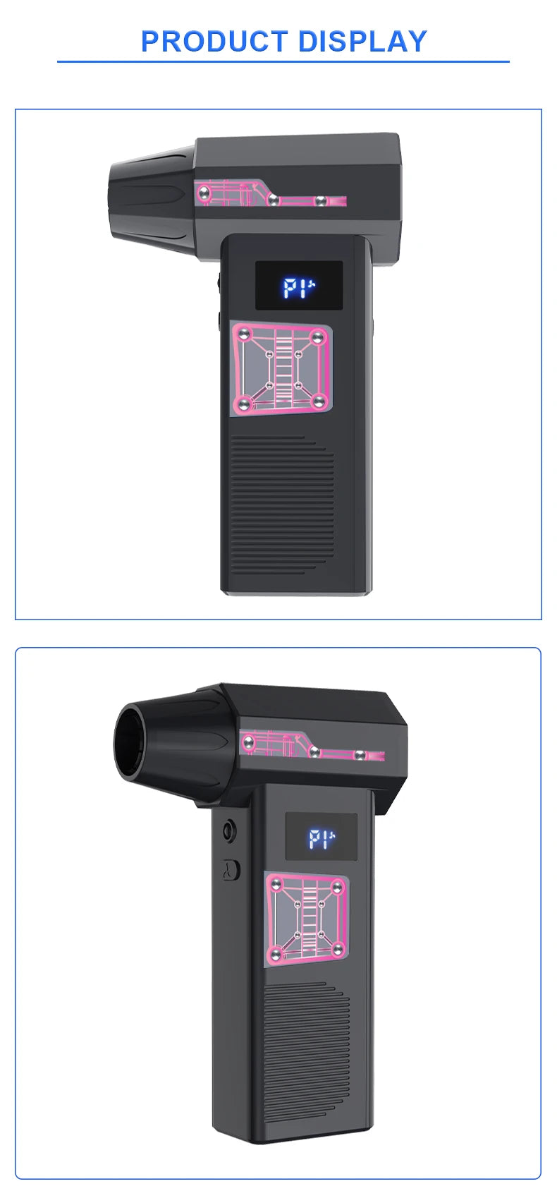 13000rpm Turbo Jet FanPowerful Air Blower, High Speed Jet Fan Handheld Portable Type-C Charging Dust Snow Cleaning Air Turbo Jet