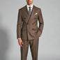 Men Double Breasted Suits 2 Pieces Slim Fit Wedding Tuxedo Premium Formal Blazer with Pants Prom Party Groom Office Wear
