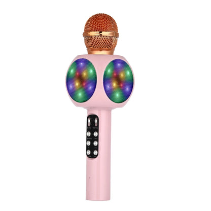 Wireless Bluetooth Karaoke Microphone Speaker, Portable Handheld Mic with HIFI Sound, Echo, LED Light for Singing, Party, Gift