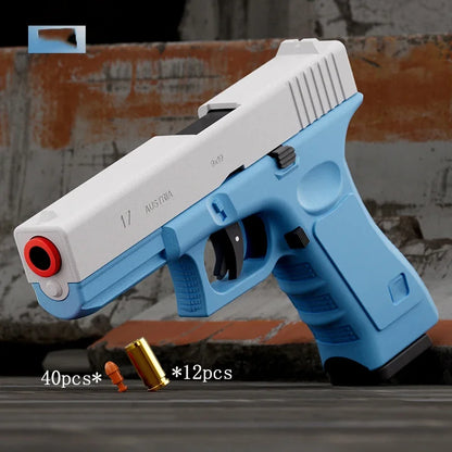 Pistol Gun Soft Bullet Gun With Blowback, Single Shot And Shell Ejcetion Capability, Blaster, Outdoor Sports Shooting Game