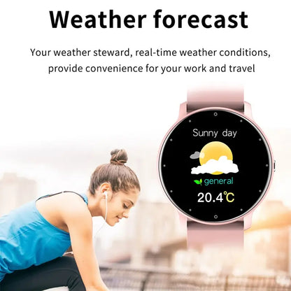 Smartwatch LIGE męski damski z pełnym ekranem dotykowym Sportowy zegarek fitness męski IP67 Wodoodporny Bluetooth dla Androida iOS Smartwatch Mężczyźni