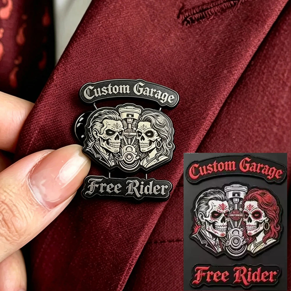 Custom Logo Pendant Neckalce Engraved Picture Nameplate Necklace Personalized Personal Hip Hop Classic Motorcycle Club Jewelry