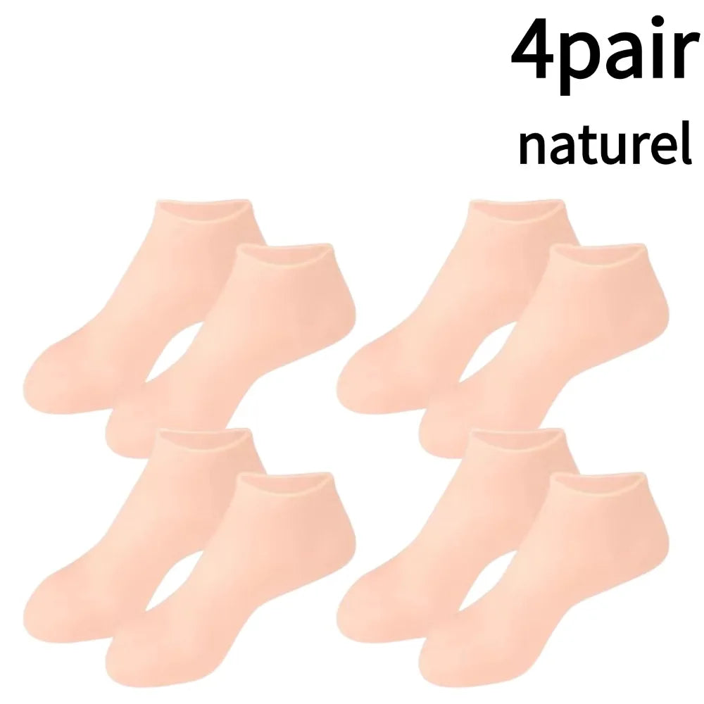 1-5pairs Moisturizing Foot Socks,Silicone Socks for Dry Cracked Feet Women's Foot Socks Cracked Dead Skin Remove Protector