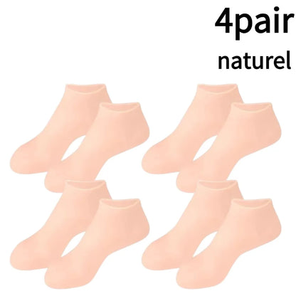 1-5pairs Moisturizing Foot Socks,Silicone Socks for Dry Cracked Feet Women's Foot Socks Cracked Dead Skin Remove Protector