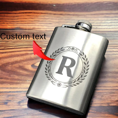 Custom 7 oz Stainless Steel Hip Flask Creative Pocket Hip Flask Whiskey Flask Portable Hip Flask Suitable for men's Gifts