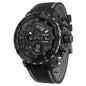 SMAEL 8136 Dual Display Military Watch for Men - 50M Waterproof LED Alarm Chronograph Stopwatch Shock Resistant