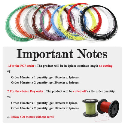 32AWG UL10064 PTFE Wires 5/10/20/30/40/50/100/200/500m Ultra Fine Micro Litz FEP Insulation Tinned Copper Wire for Soldering